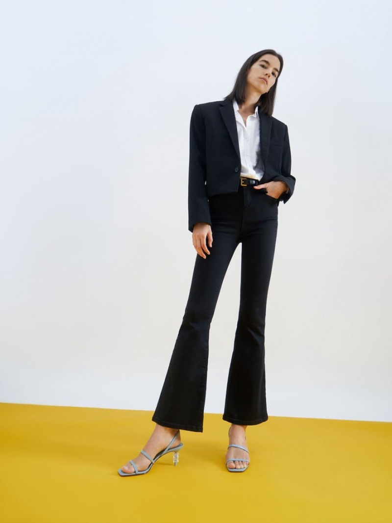 Σανδάλια Με Λουριά Charles And Keith Geometric Heel ανοιχτο μπλε | 09735-SALM