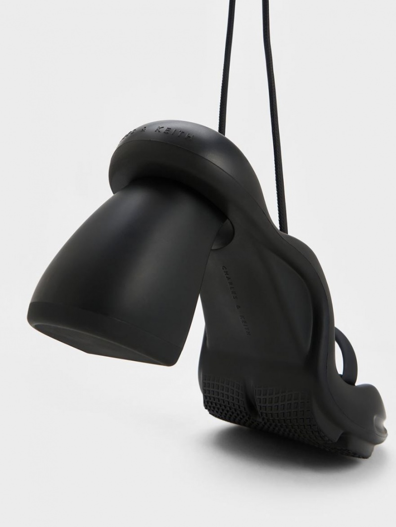 σανδαλια με τακουνι Charles And Keith Leila Tie-Around Sculptural μαυρα | 24513-OLKP