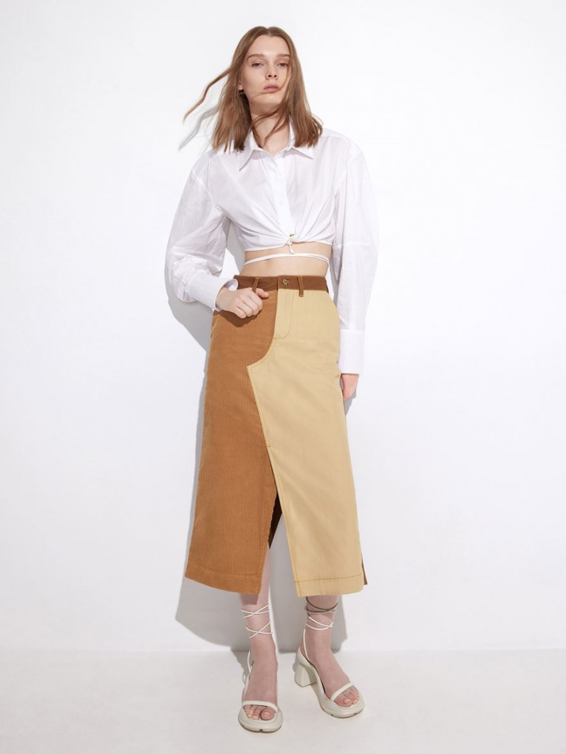 σανδαλια με τακουνι Charles And Keith Leila Tie-Around Sculptural κρέμα | 19375-SZIM