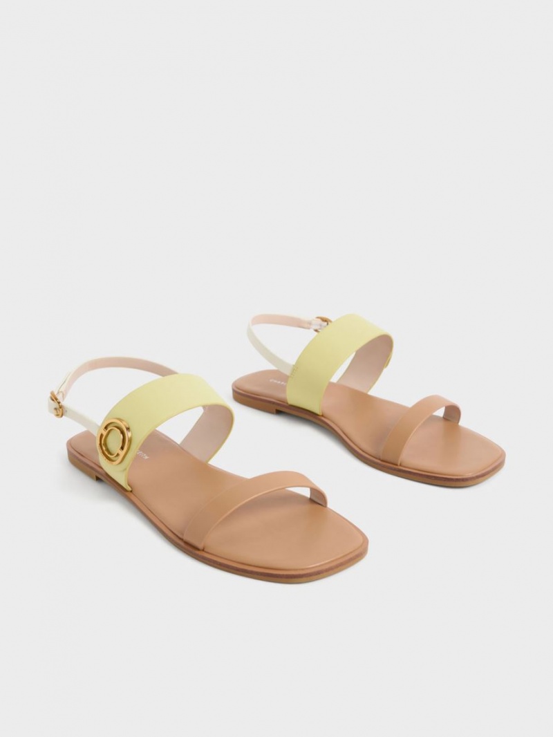 Σανδάλια Με Λουριά Charles And Keith Metallic Accent Back Πολύχρωμο | 57140-CIBA