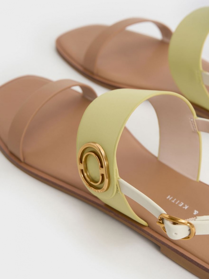 Σανδάλια Με Λουριά Charles And Keith Metallic Accent Back Πολύχρωμο | 57140-CIBA