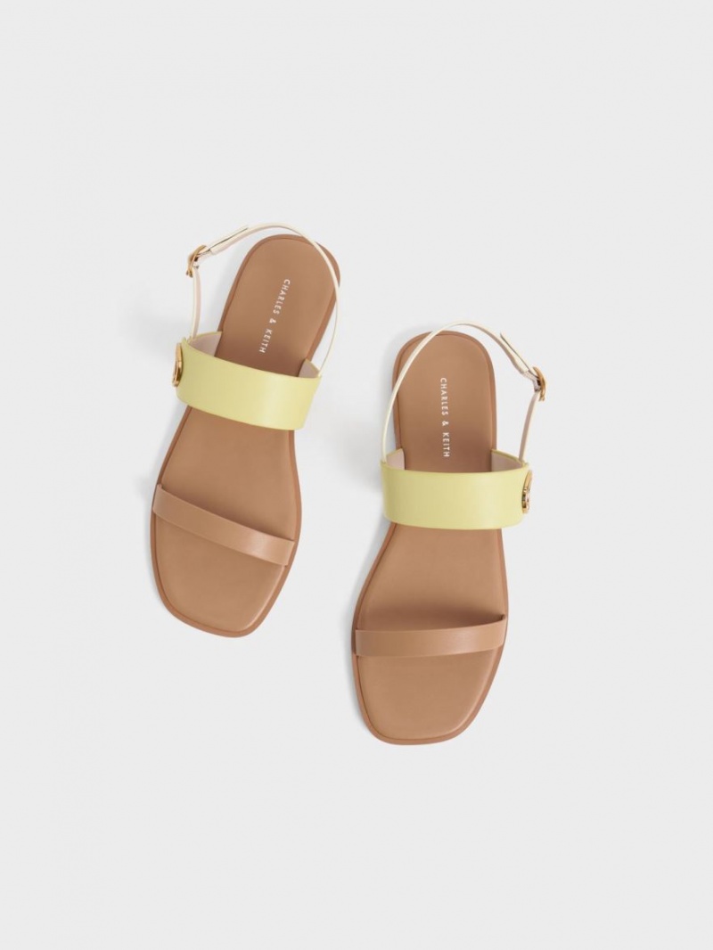 Σανδάλια Με Λουριά Charles And Keith Metallic Accent Back Πολύχρωμο | 57140-CIBA