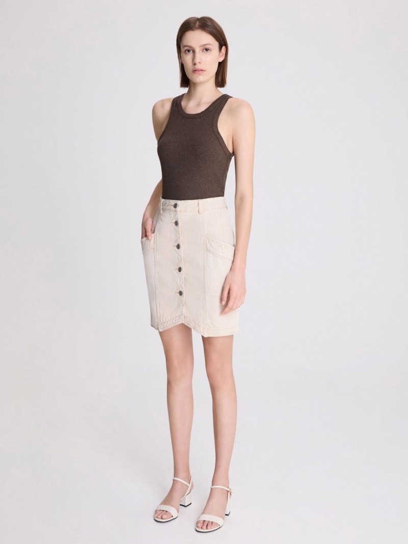 σανδαλια με τακουνι Charles And Keith Open toe Ankle λουρακια Block ασπρα | 05768-RGQB