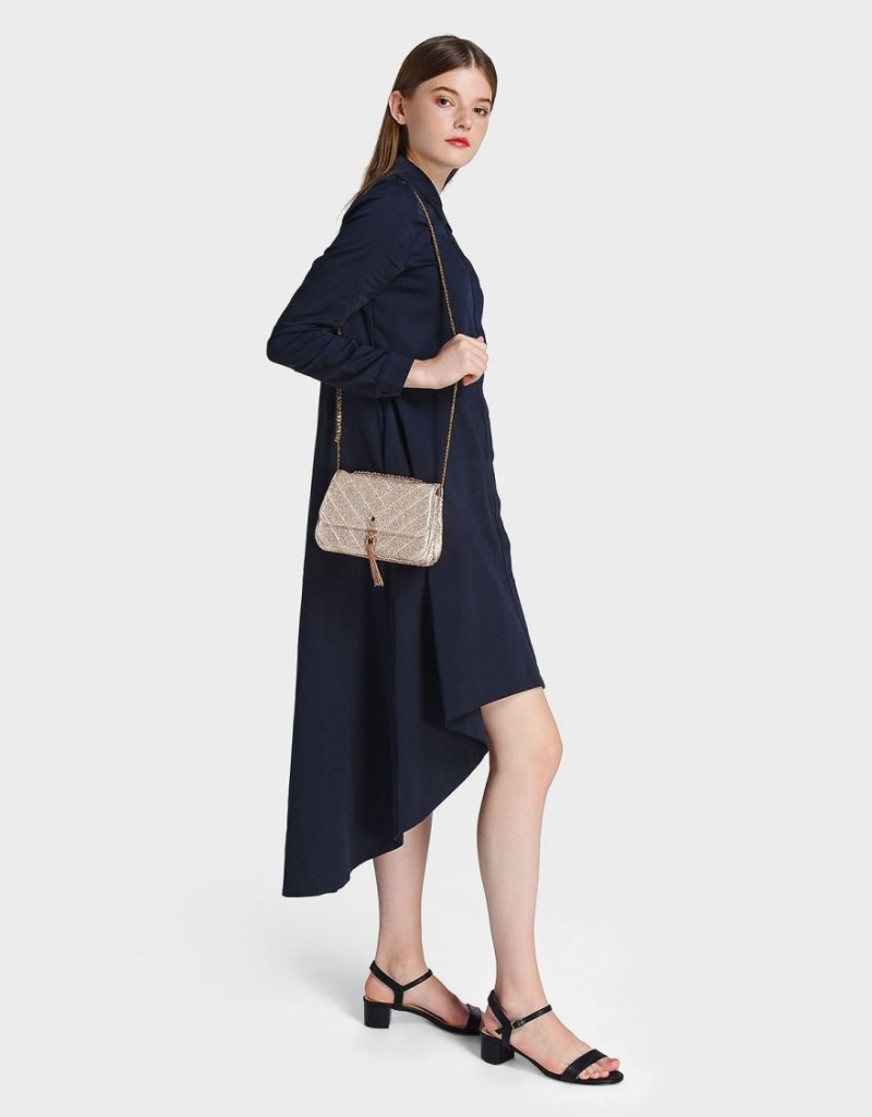 σανδαλια με τακουνι Charles And Keith Open-toe μαυρα | 13092-DMNZ