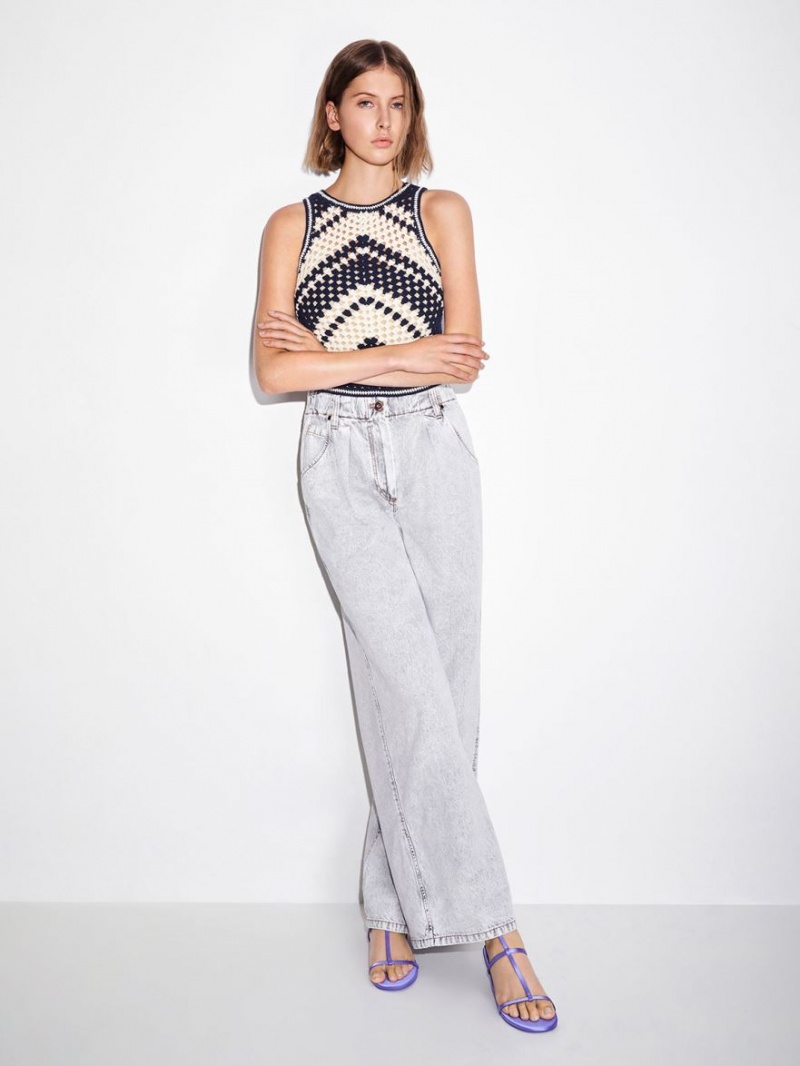 Σανδάλια Με Λουριά Charles And Keith Recycled Polyester T-Bar Ankle μωβ | 52179-SWYO
