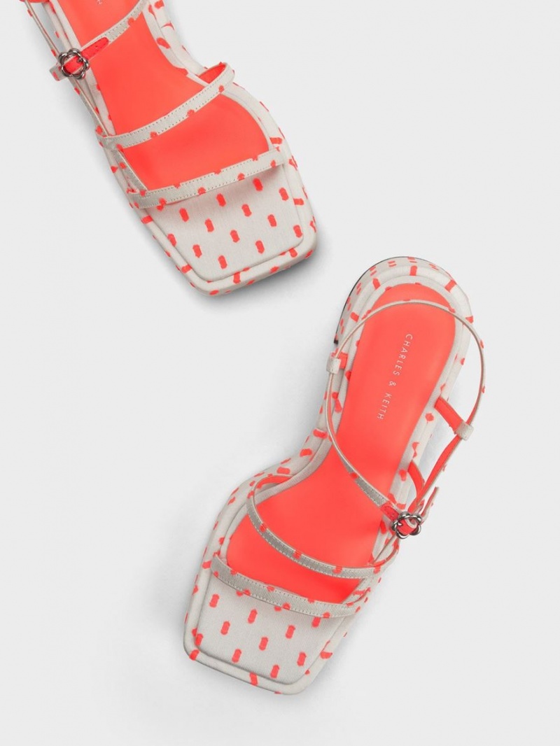 Σανδάλια Με Λουριά Charles And Keith Selene Flower-πόρπης κοραλι | 59342-PTGN