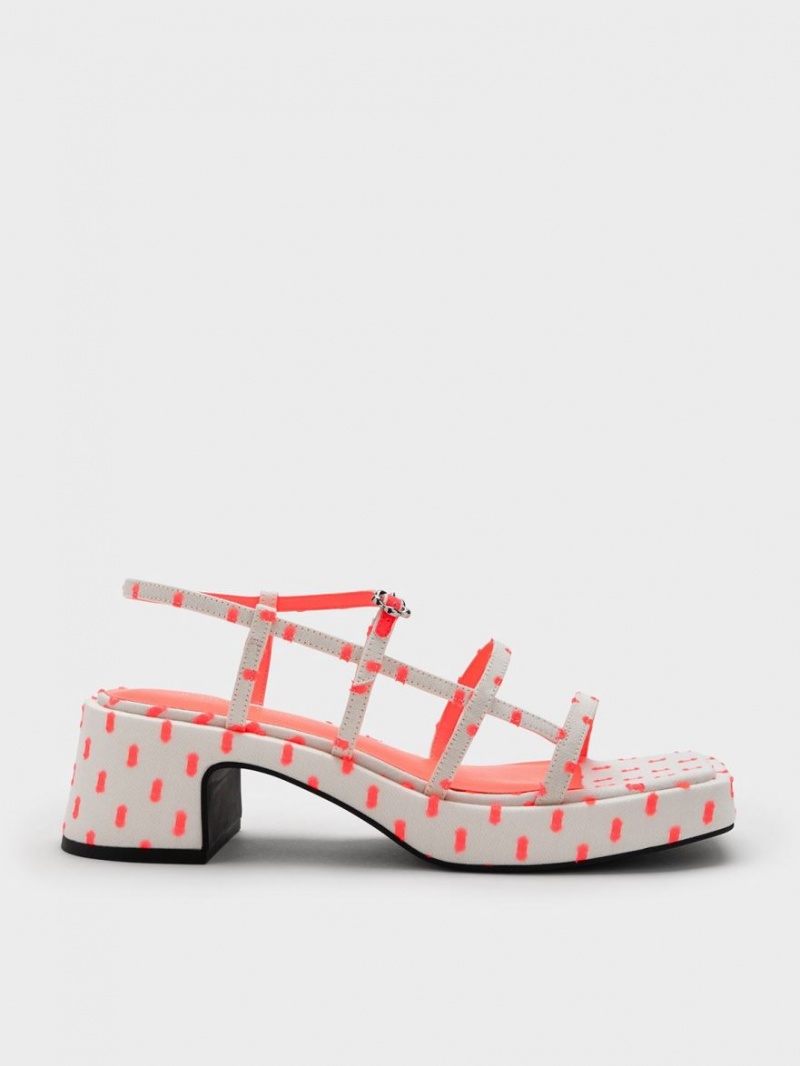 Σανδάλια Με Λουριά Charles And Keith Selene Flower-πόρπης κοραλι | 59342-PTGN