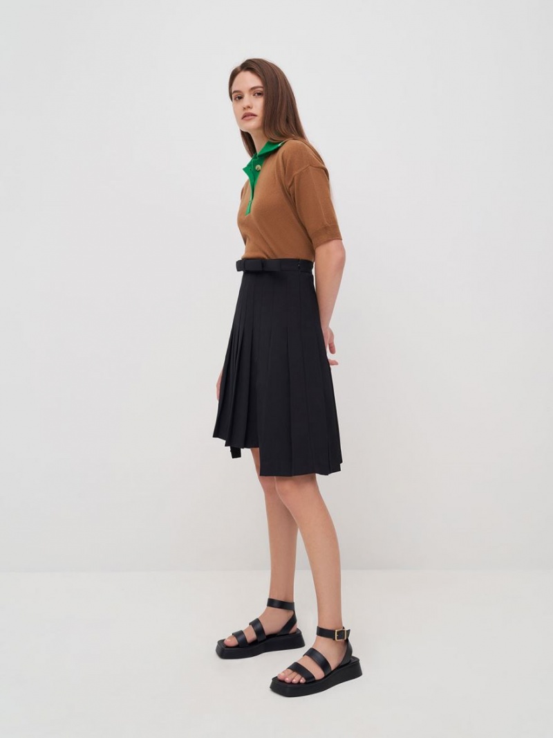 Σανδάλια Με Λουριά Charles And Keith Square toe Ankle μαυρα | 30418-FPNZ