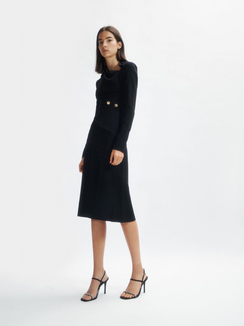 Σανδάλια Με Λουριά Charles And Keith Textured Gem-Embellished μαυρα | 82340-RAJF