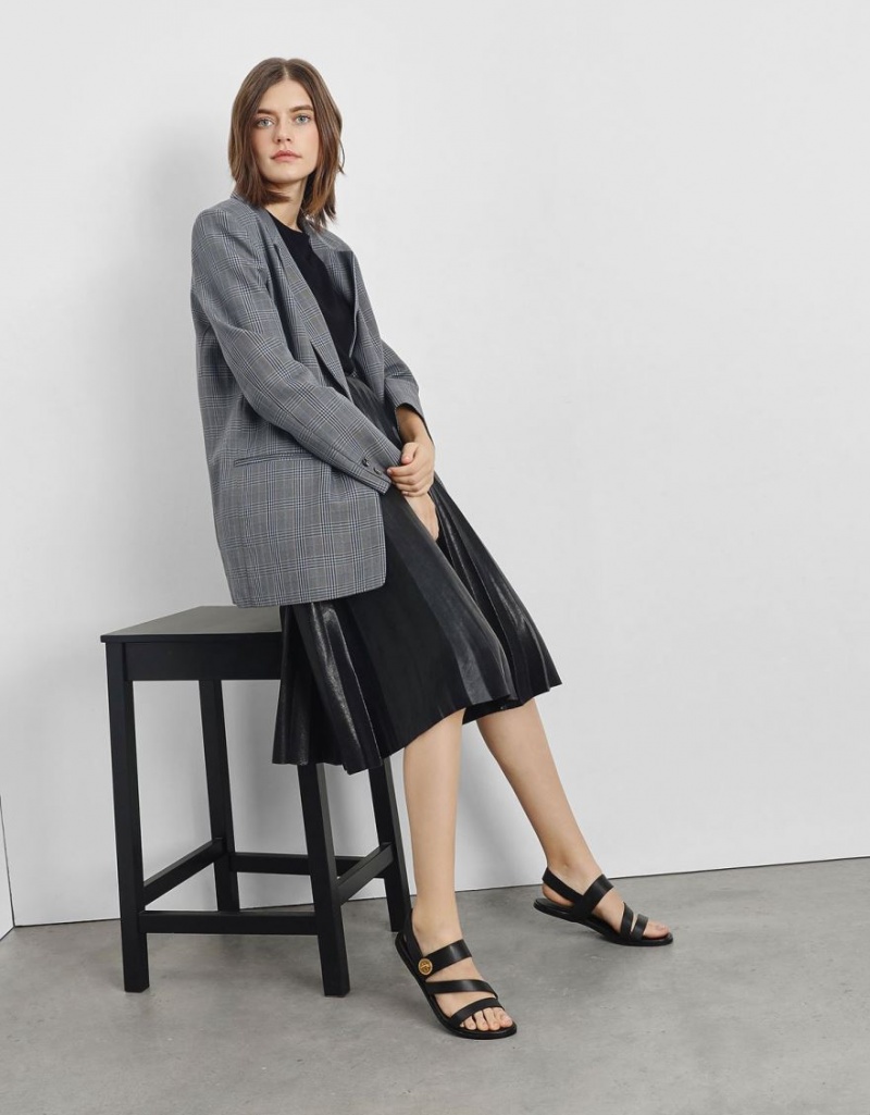 Σανδάλια Με Λουριά Charles And Keith Yara Asymmetric μαυρα | 92053-AOKX
