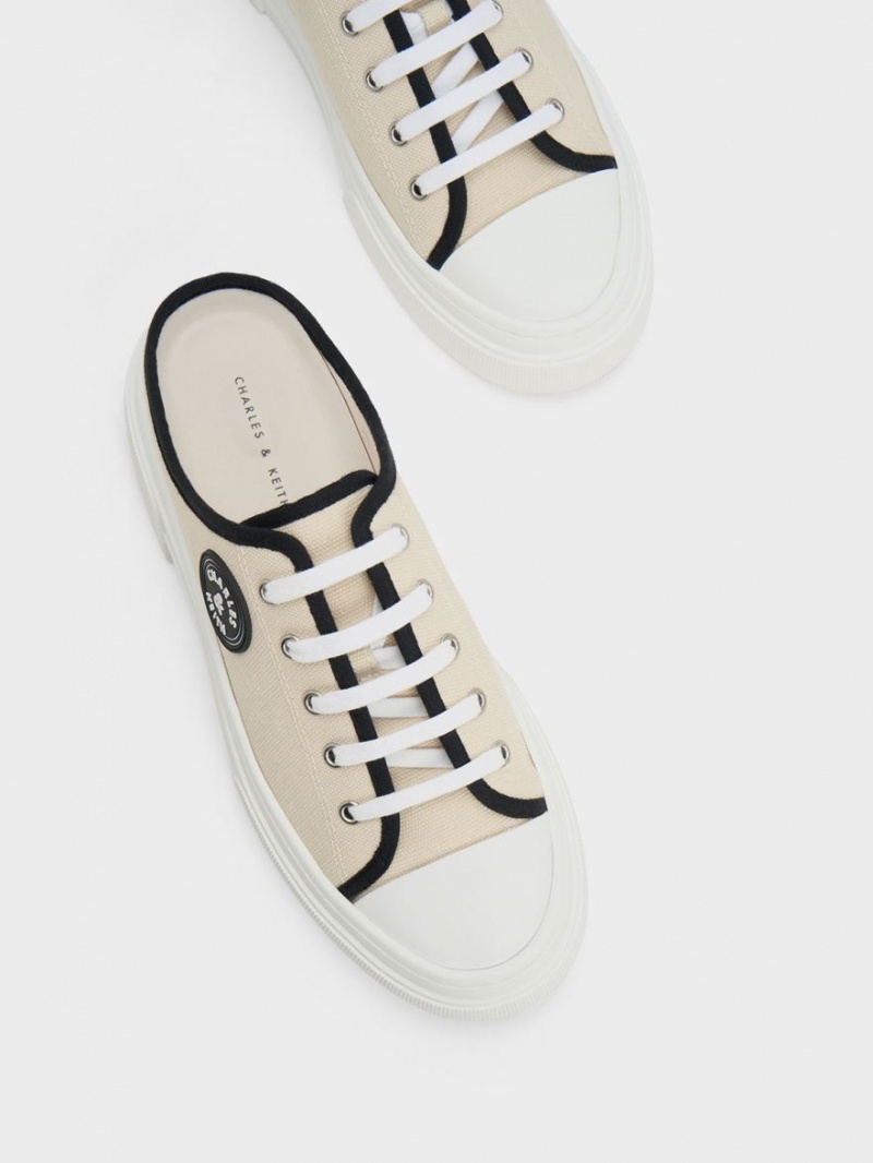 Αθλητικα Παπουτσια χωρισ Κορδονια Charles And Keith Kay καμβα Μπεζ | 10579-RCQN