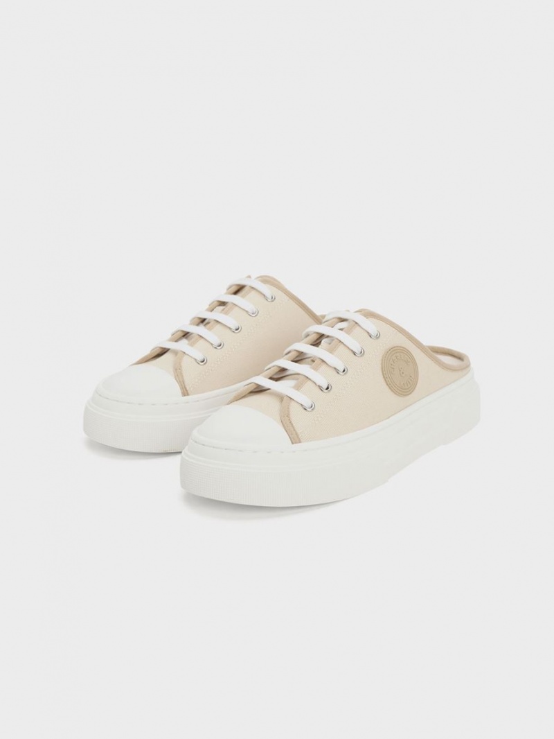 Αθλητικα Παπουτσια χωρισ Κορδονια Charles And Keith Kay καμβα Μπεζ | 68920-RCJS