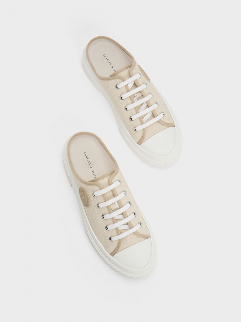 Αθλητικα Παπουτσια χωρισ Κορδονια Charles And Keith Kay καμβα Μπεζ | 68920-RCJS