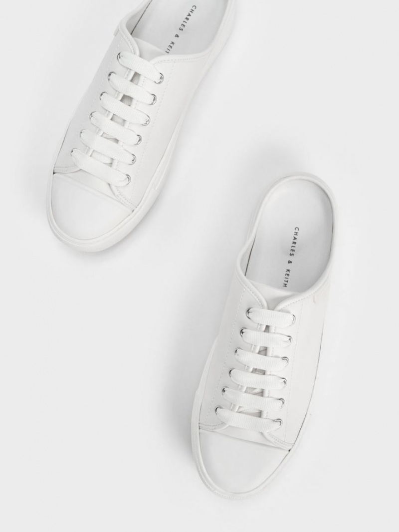 Αθλητικα Παπουτσια χωρισ Κορδονια Charles And Keith δαντελα-Up ασπρα | 13869-LMUW