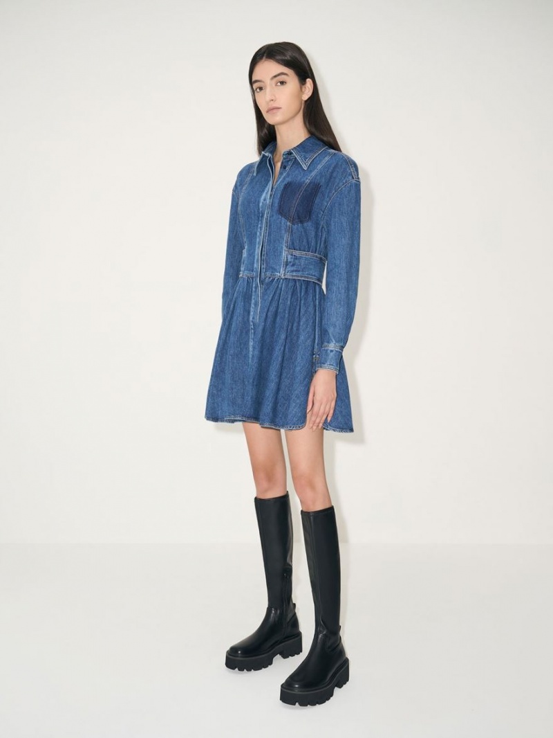 μποτεσ μεχρι το γονατο Charles And Keith Χοντρός flatforms μαυρα | 29716-MAWC