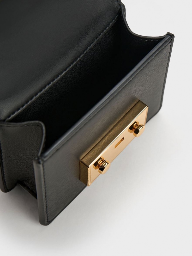 τσάντα clutch Charles And Keith Micro Charm-Embellished μαυρα | 46358-VNCL