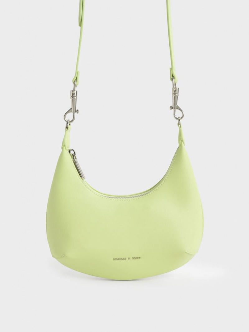 τσάντα hobo Charles And Keith Beaded Handle ανοιχτο πρασινο | 34715-HGAT