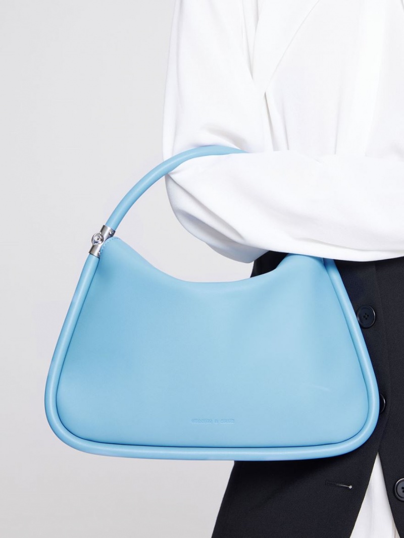 τσάντα hobo Charles And Keith Lara μπλε | 30451-UXMO