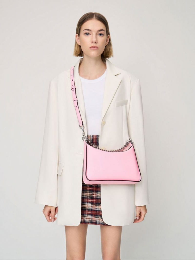 τσάντα hobo Charles And Keith Minta Chain-Link ροζ | 97240-ZLSQ
