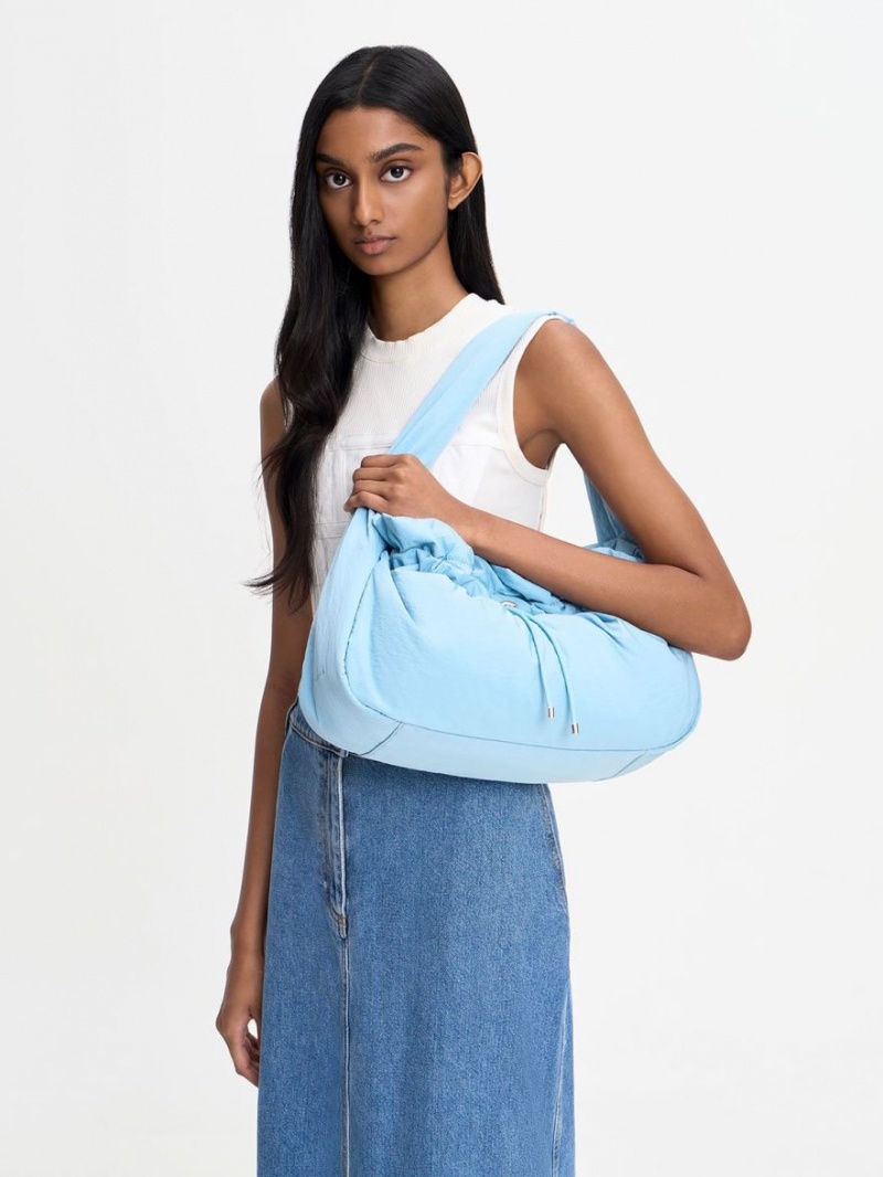 τσάντα hobo Charles And Keith Ruched ανοιχτο μπλε | 02453-SXMA