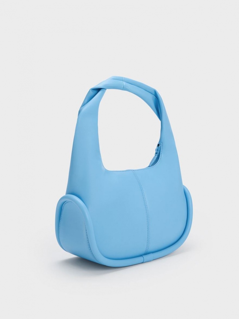 τσάντα hobo Charles And Keith Tubular Slouchy μπλε | 72015-GXEA
