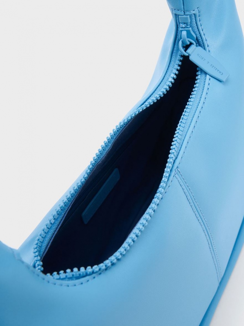 τσάντα hobo Charles And Keith Tubular Slouchy μπλε | 72015-GXEA