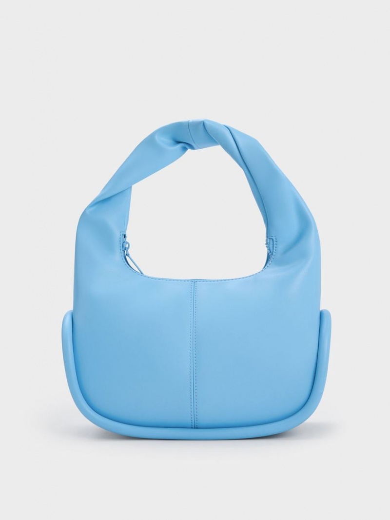 τσάντα hobo Charles And Keith Tubular Slouchy μπλε | 72015-GXEA