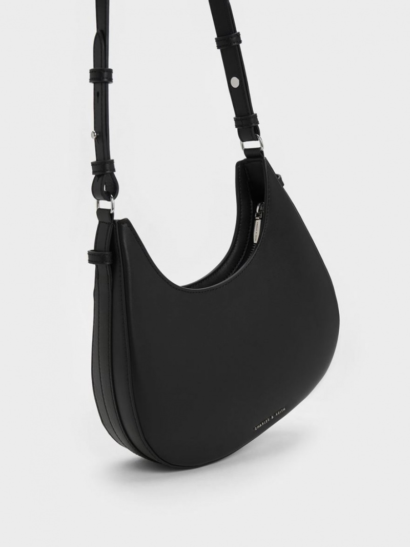 τσάντα hobo Charles And Keith Xanthe μαυρα | 06948-JKSY