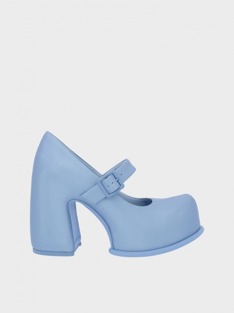 παπουτσια mary jane Charles And Keith Pixie flatforms μπλε | 62497-KFBW