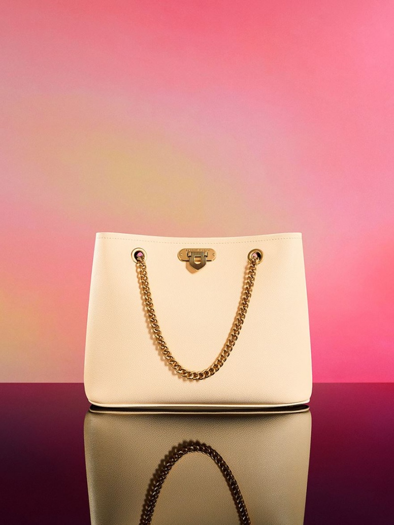 τσάντεσ tote Charles And Keith Alcott Μπεζ | 92801-GSRN