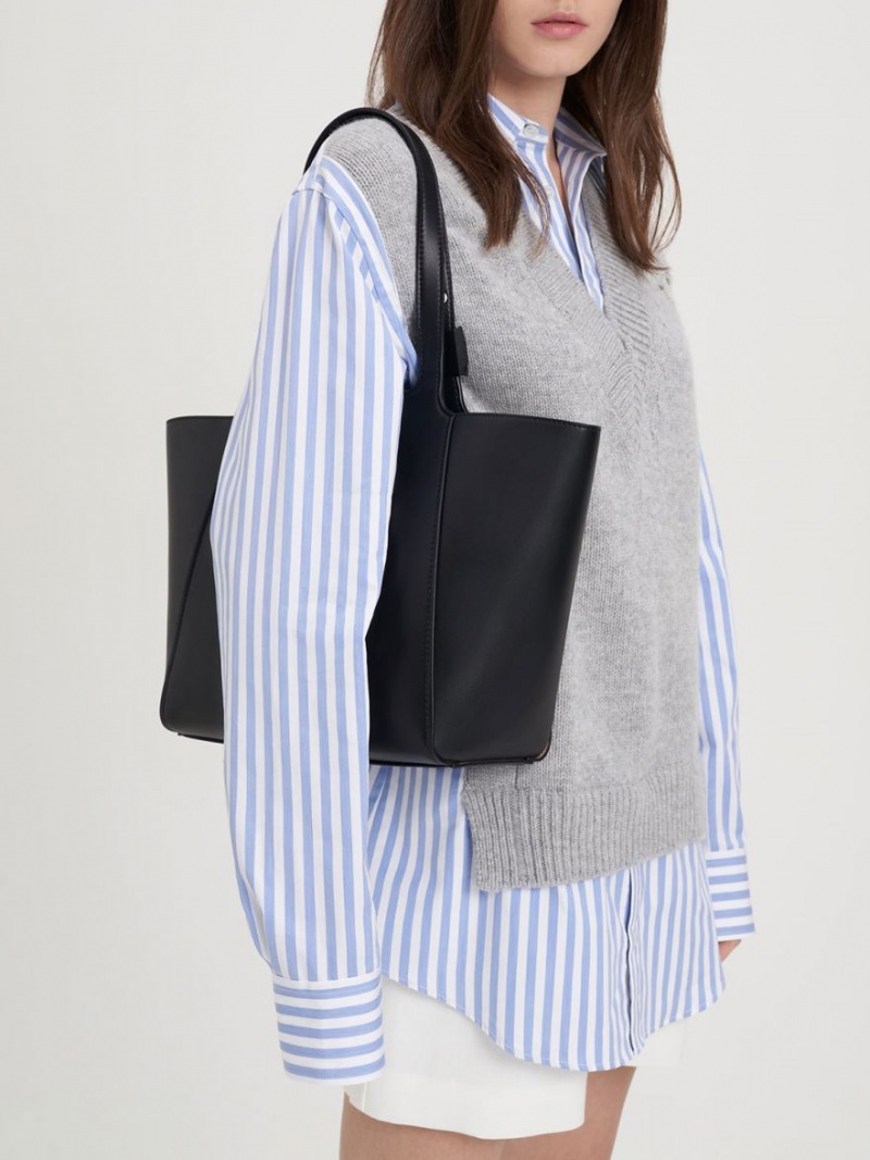 τσάντεσ tote Charles And Keith Altea μαυρα | 04957-BOEA