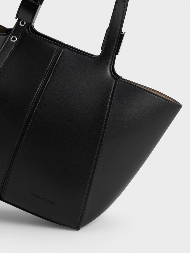τσάντεσ tote Charles And Keith Altea μαυρα | 04957-BOEA