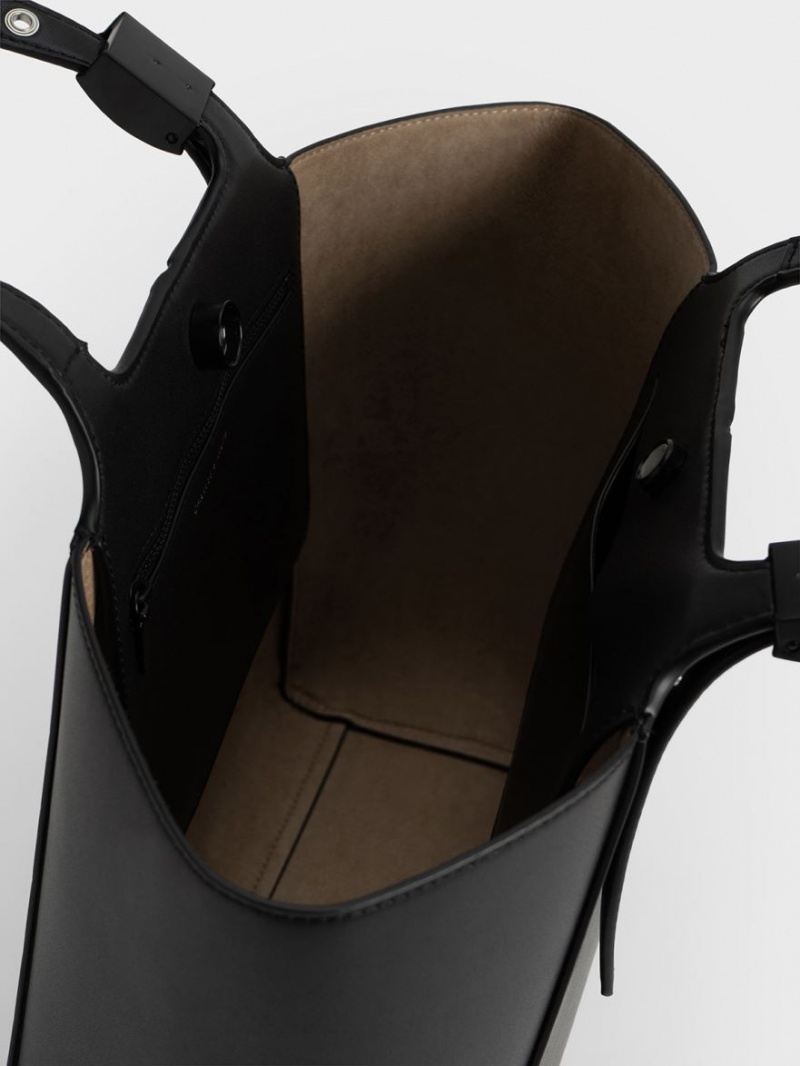 τσάντεσ tote Charles And Keith Altea μαυρα | 04957-BOEA