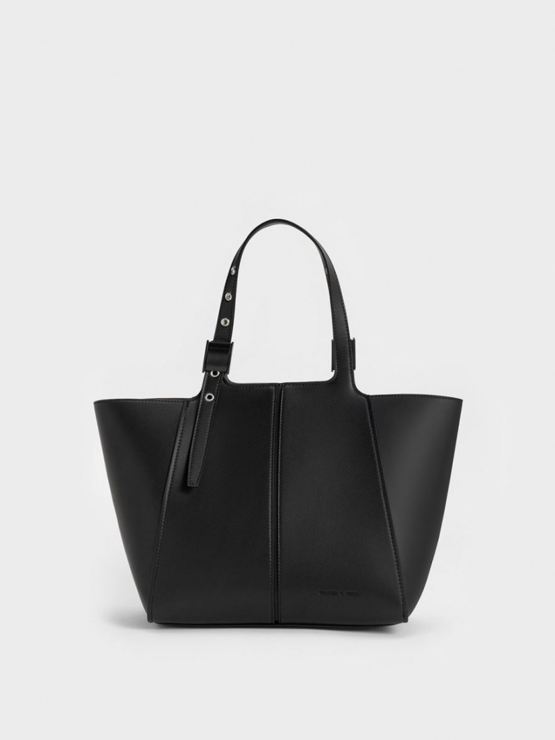 τσάντεσ tote Charles And Keith Altea μαυρα | 04957-BOEA