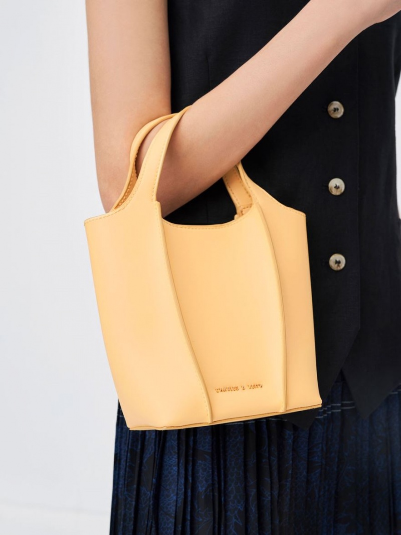 τσάντεσ tote Charles And Keith Arlys κίτρινα | 47029-GLZC