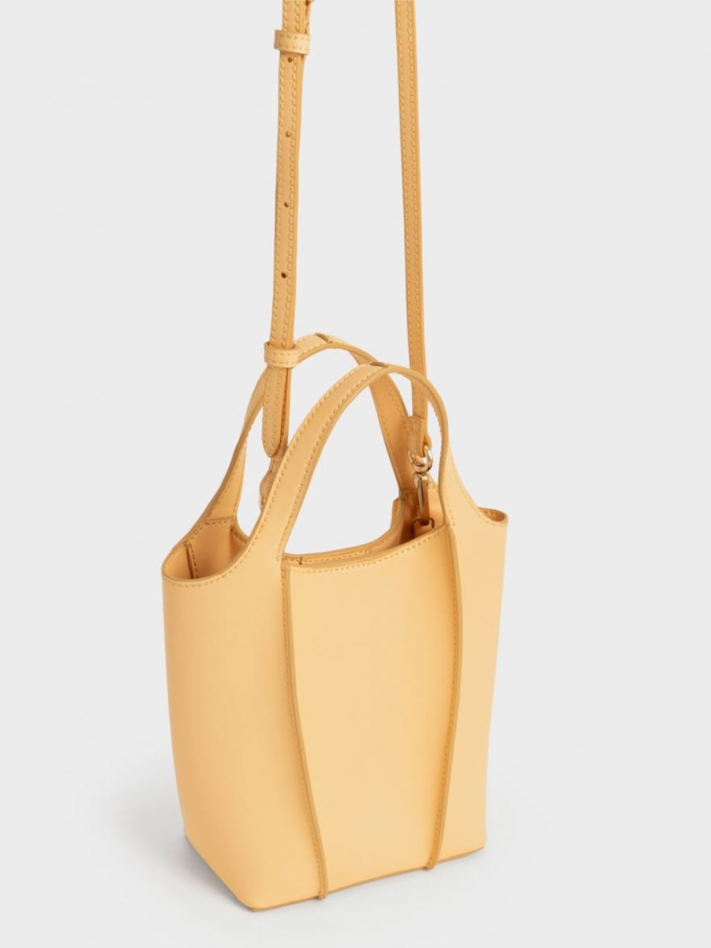 τσάντεσ tote Charles And Keith Arlys κίτρινα | 47029-GLZC