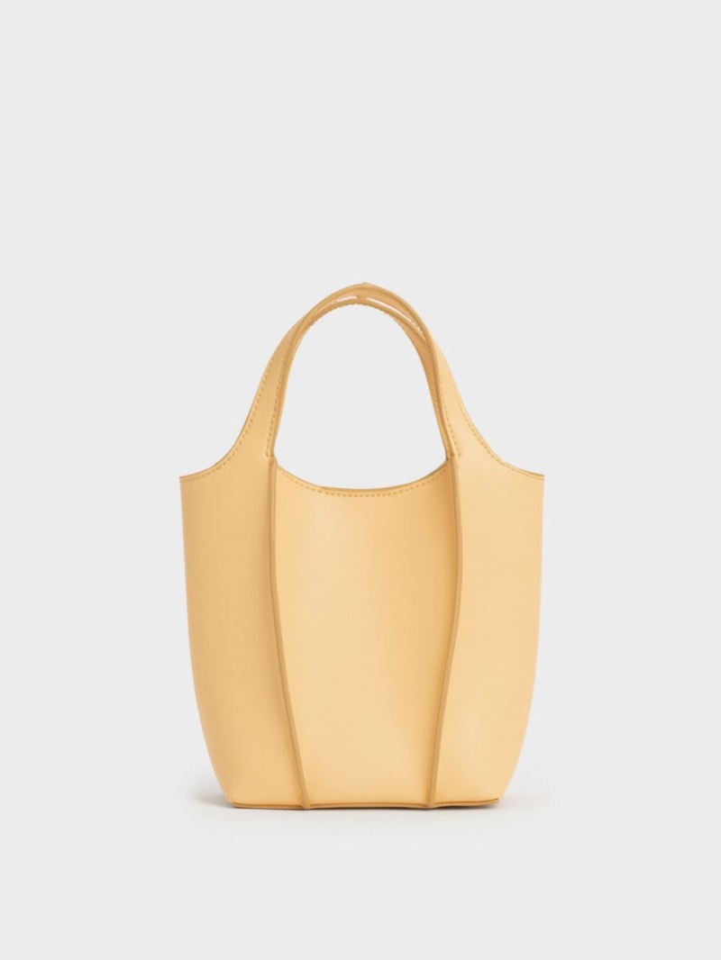 τσάντεσ tote Charles And Keith Arlys κίτρινα | 47029-GLZC
