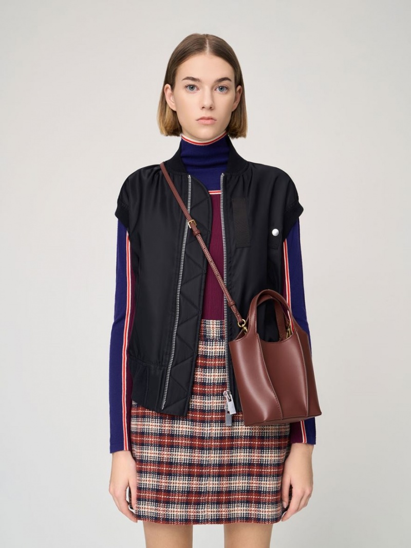 τσάντεσ tote Charles And Keith Arlys σοκολάτα | 69428-UAVW