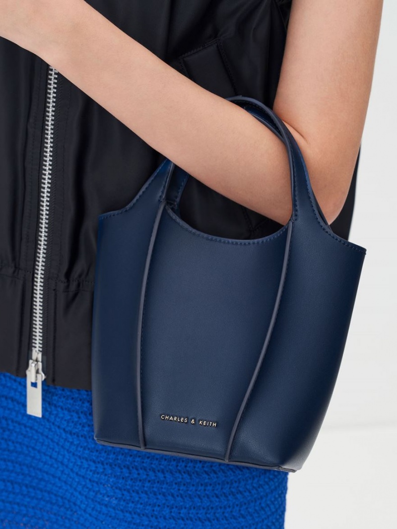 τσάντεσ tote Charles And Keith Arlys σκουρο μπλε | 69782-IPXO
