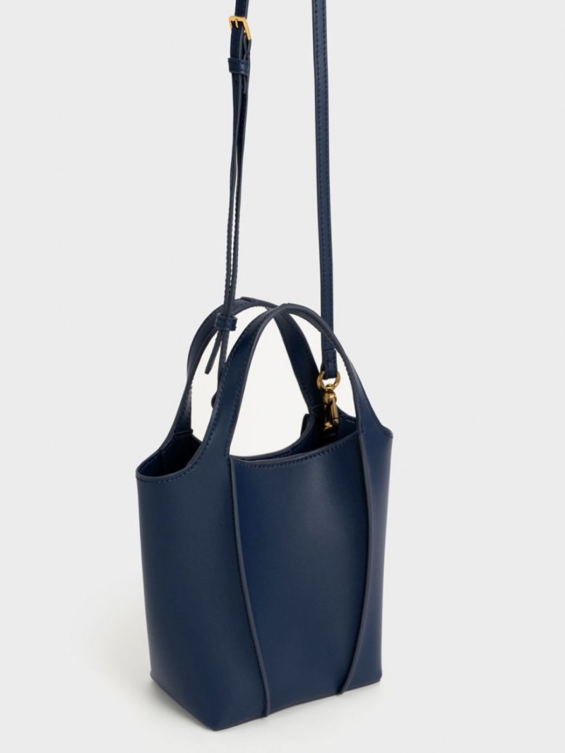 τσάντεσ tote Charles And Keith Arlys σκουρο μπλε | 69782-IPXO