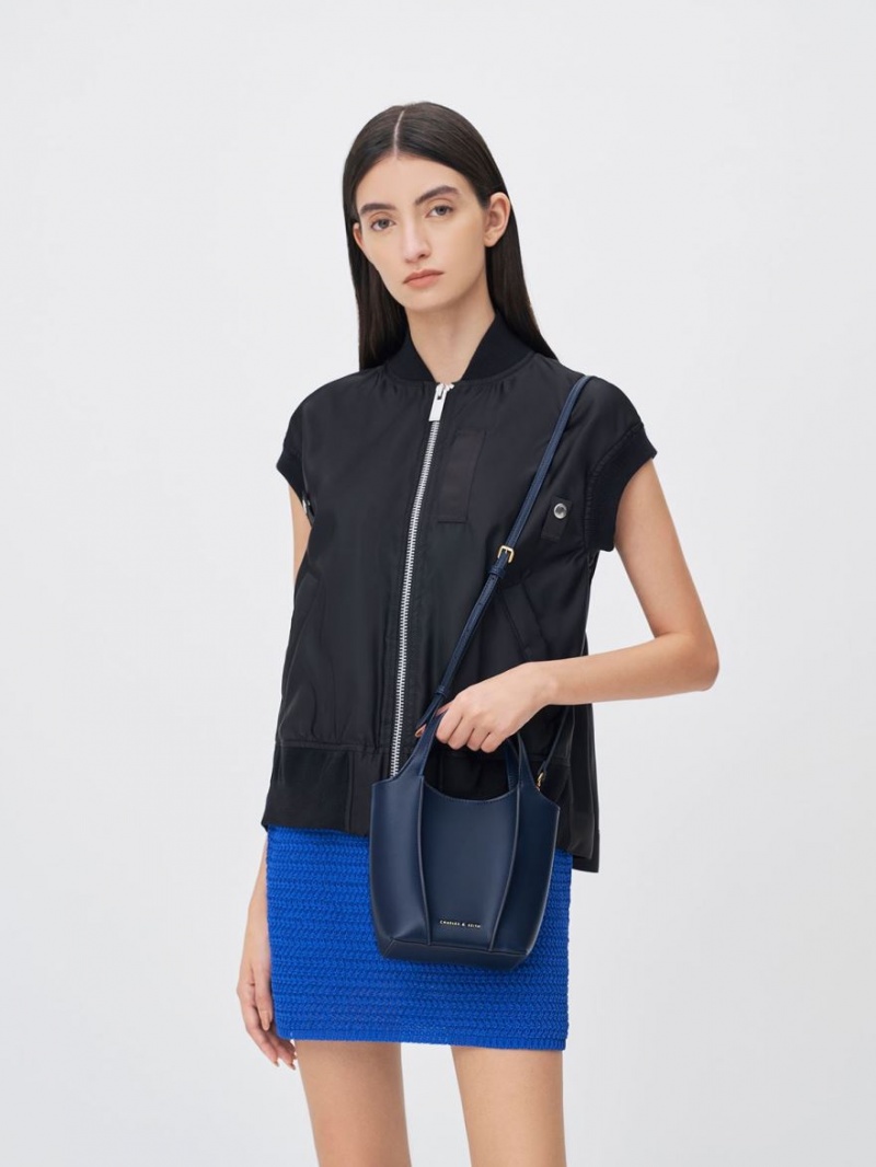 τσάντεσ tote Charles And Keith Arlys σκουρο μπλε | 69782-IPXO