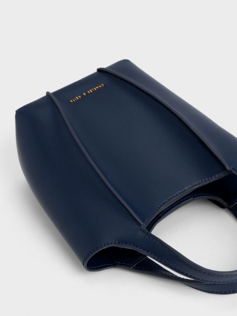 τσάντεσ tote Charles And Keith Arlys σκουρο μπλε | 69782-IPXO