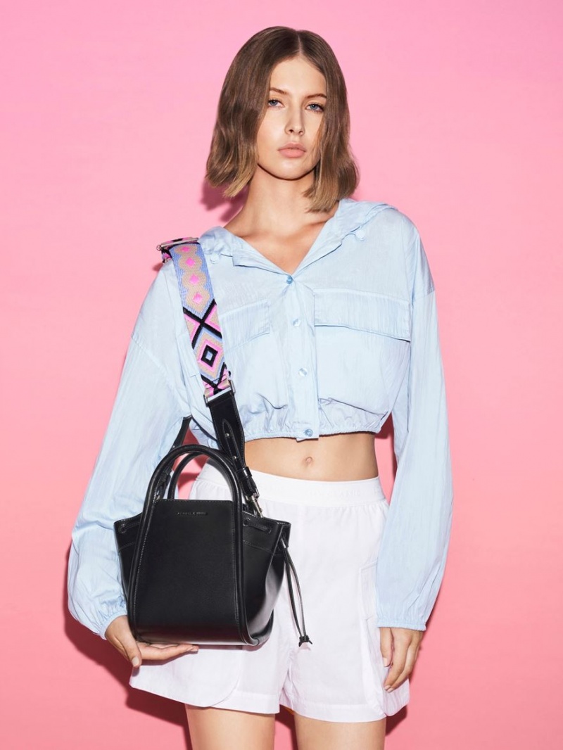 τσάντεσ tote Charles And Keith Ashby Slouchy μαυρα | 95803-BISV