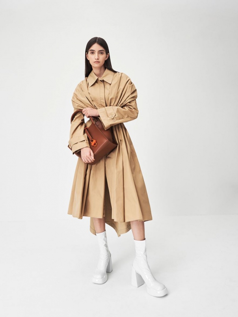 τσάντεσ tote Charles And Keith Balta Belted καφε | 34690-ZIET