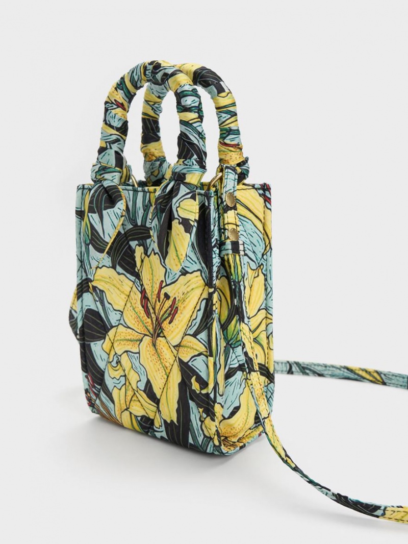 τσάντεσ tote Charles And Keith Botanical Print Fabric Πολύχρωμο | 63875-WACK