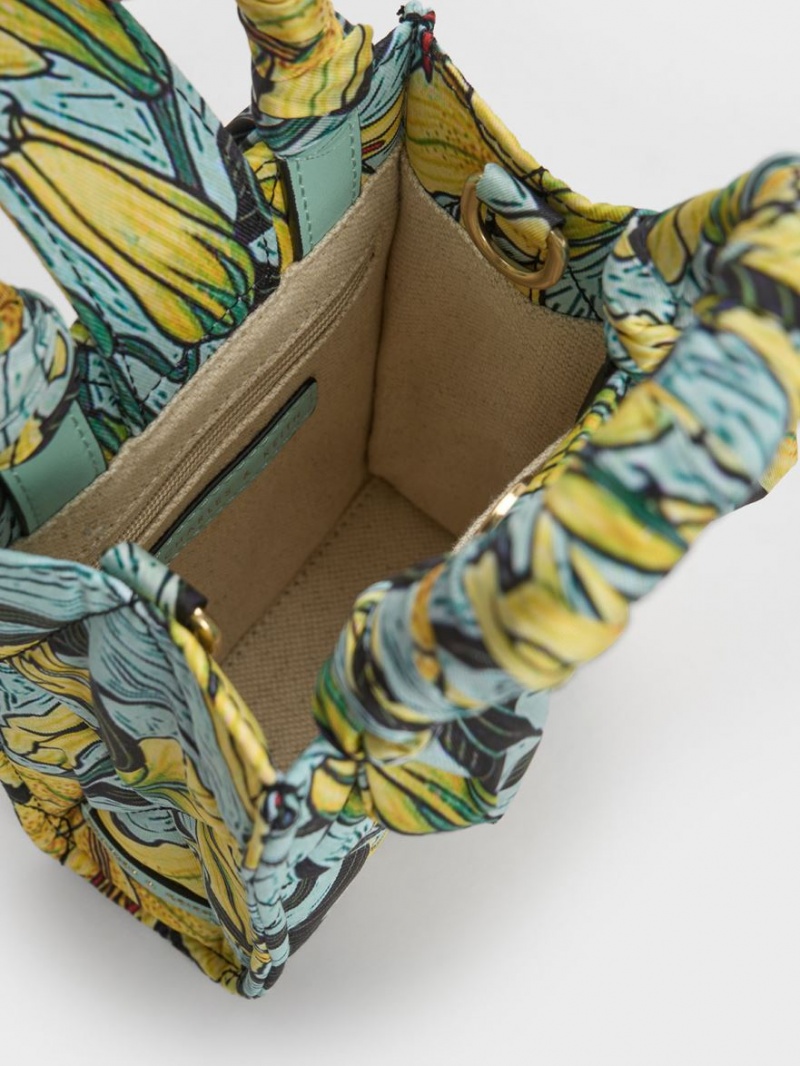 τσάντεσ tote Charles And Keith Botanical Print Fabric Πολύχρωμο | 63875-WACK