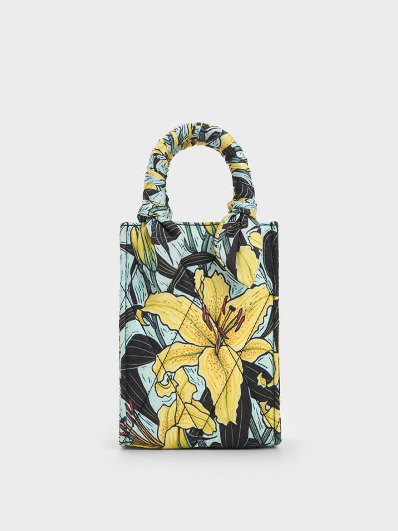 τσάντεσ tote Charles And Keith Botanical Print Fabric Πολύχρωμο | 63875-WACK
