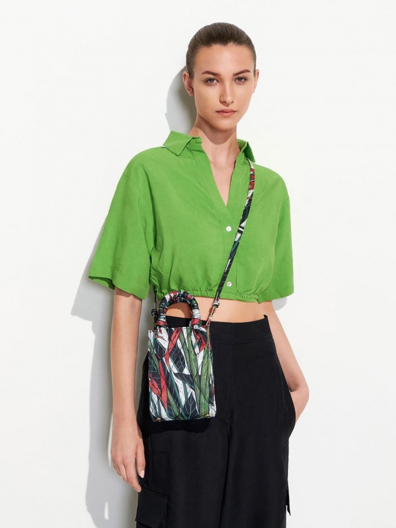 τσάντεσ tote Charles And Keith Botanical Print Fabric Πολύχρωμο | 26753-LFVK