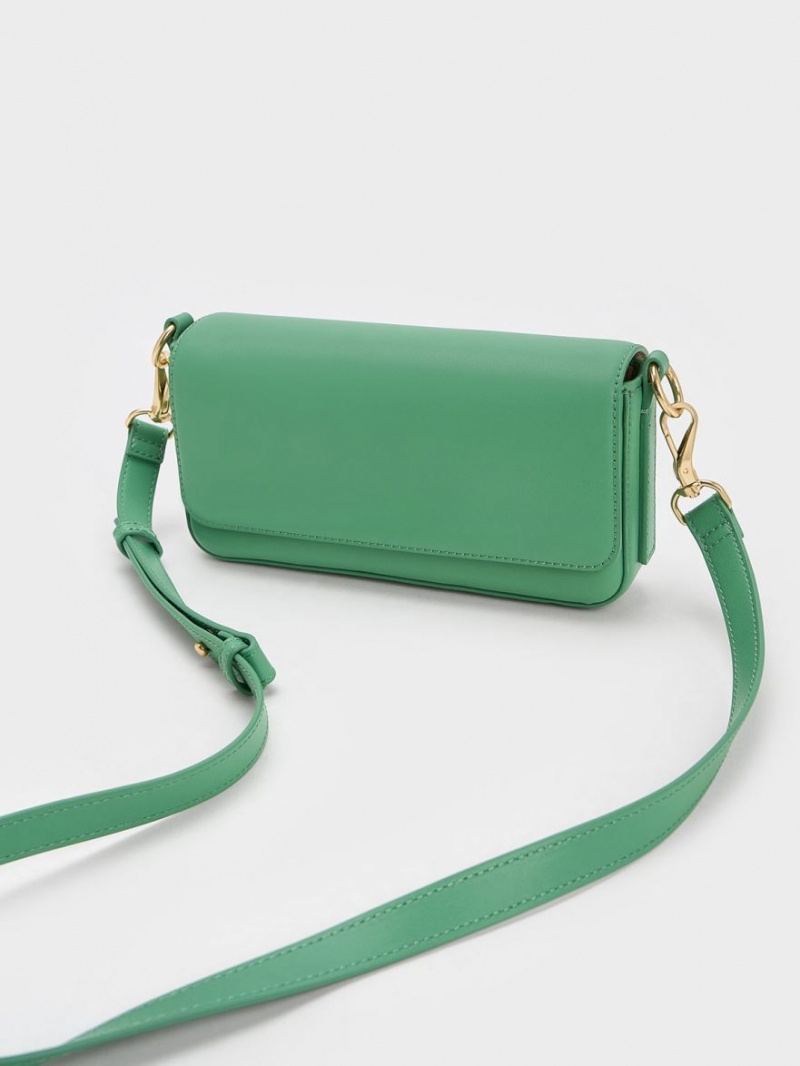 τσάντεσ tote Charles And Keith Catena Front Flap πρασινο | 52814-SLEQ