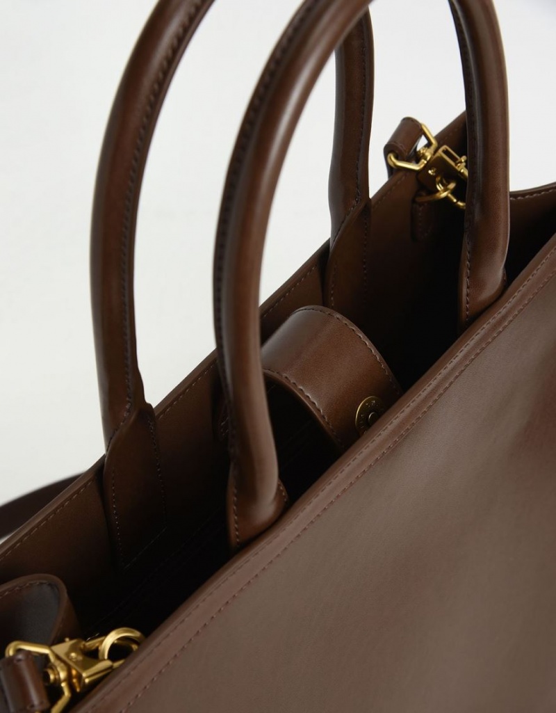τσάντεσ tote Charles And Keith Charlot σκούρο καφε | 76829-JHPR
